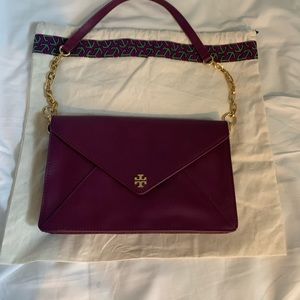 Tory Burch Robinson Envelope Purple clutch